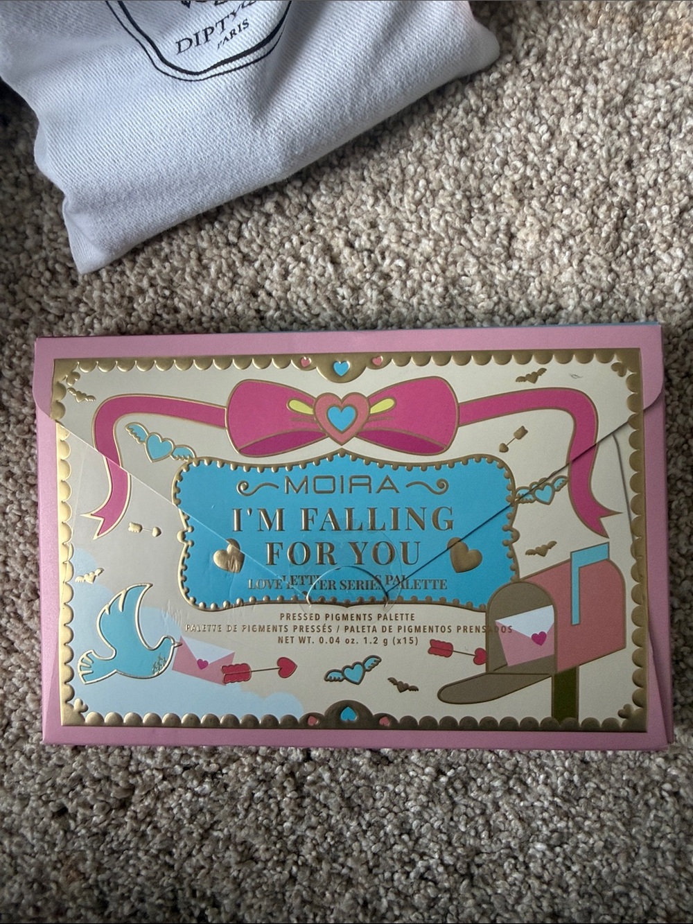 Moira "I'm Falling For You" Eyeshadow Palette - Pink, Blue, Gold Accents unopen